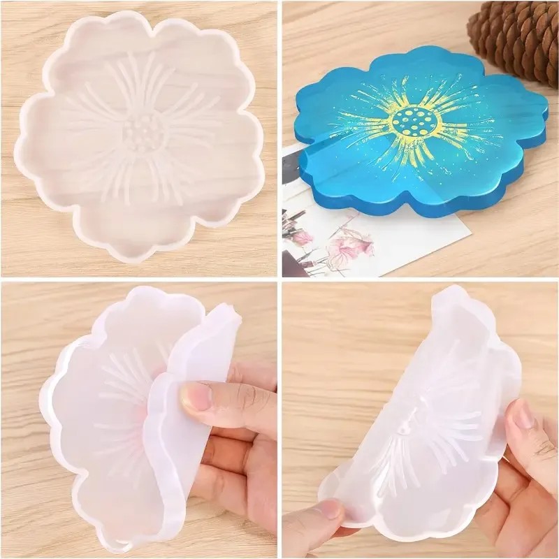 diy sakura shaped silicone res - đánh giá và giá Geode Mold Silicone