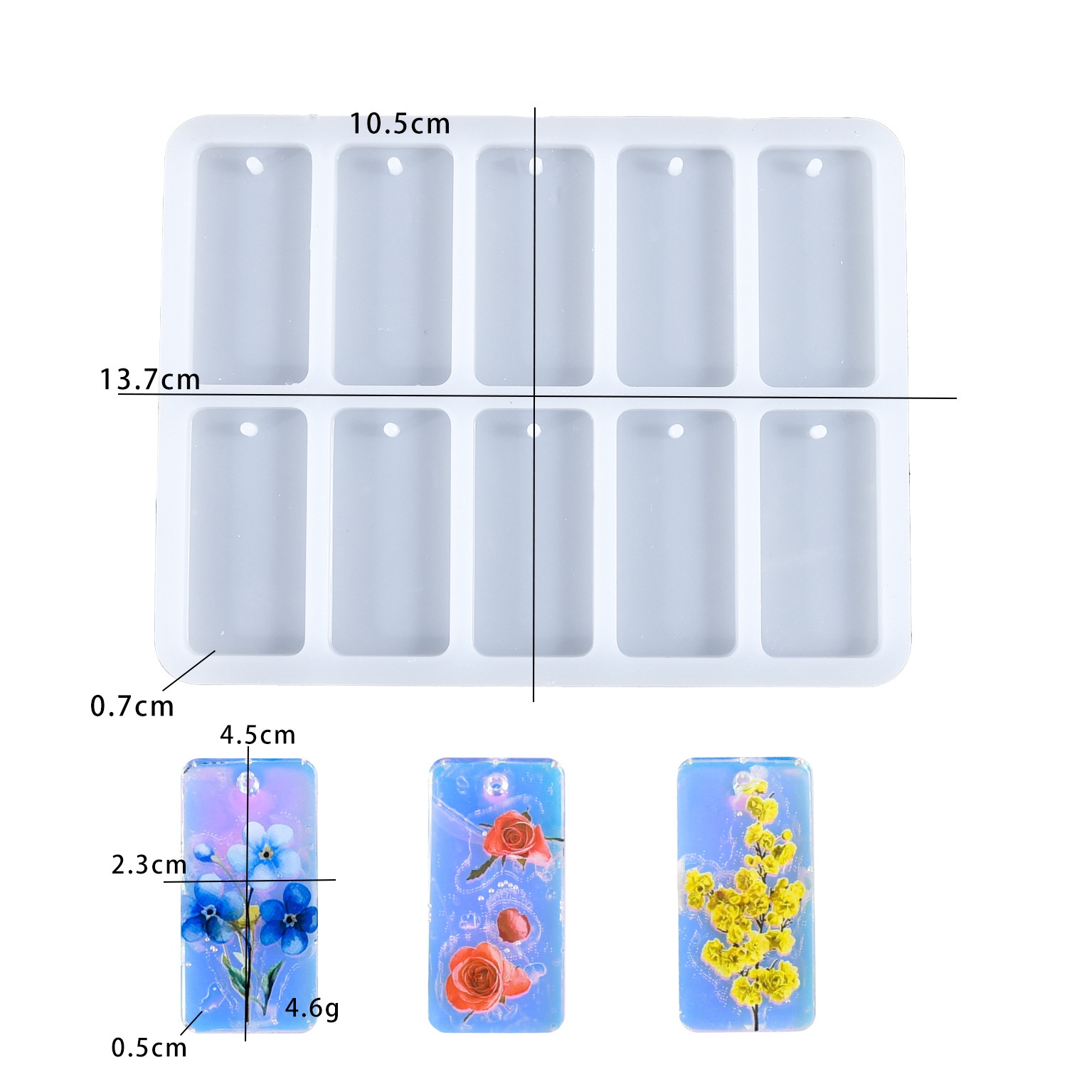 DIY epoxy resin mold 10-connec - đánh giá và giá Silicone Mold Tray