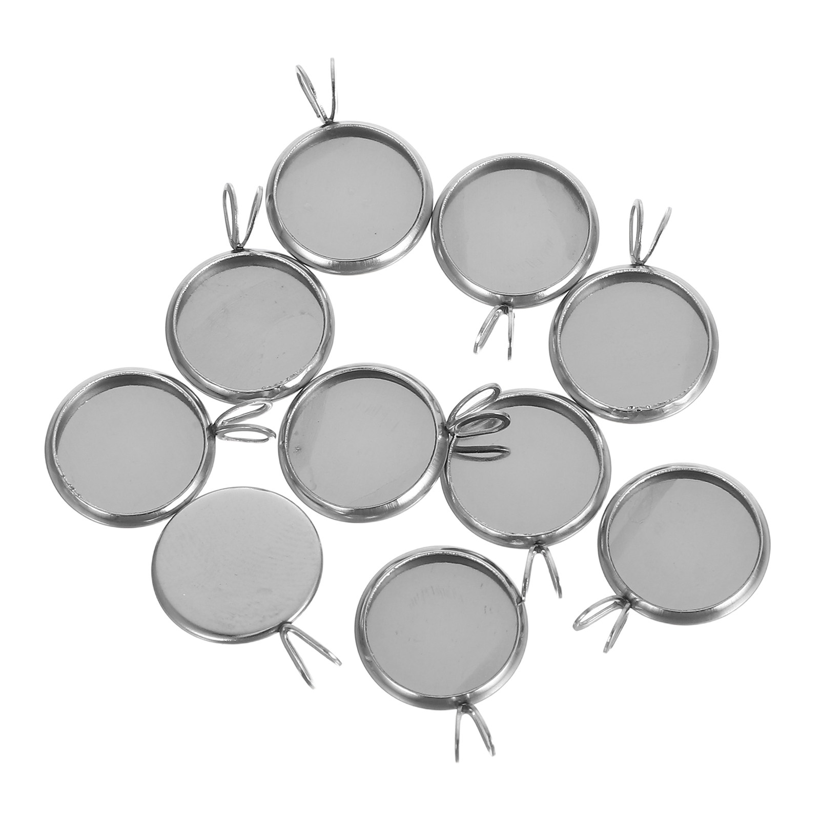 10Pcs 12Mm Round Pendant Trays - đánh giá và giá Resin Jewelry Kit