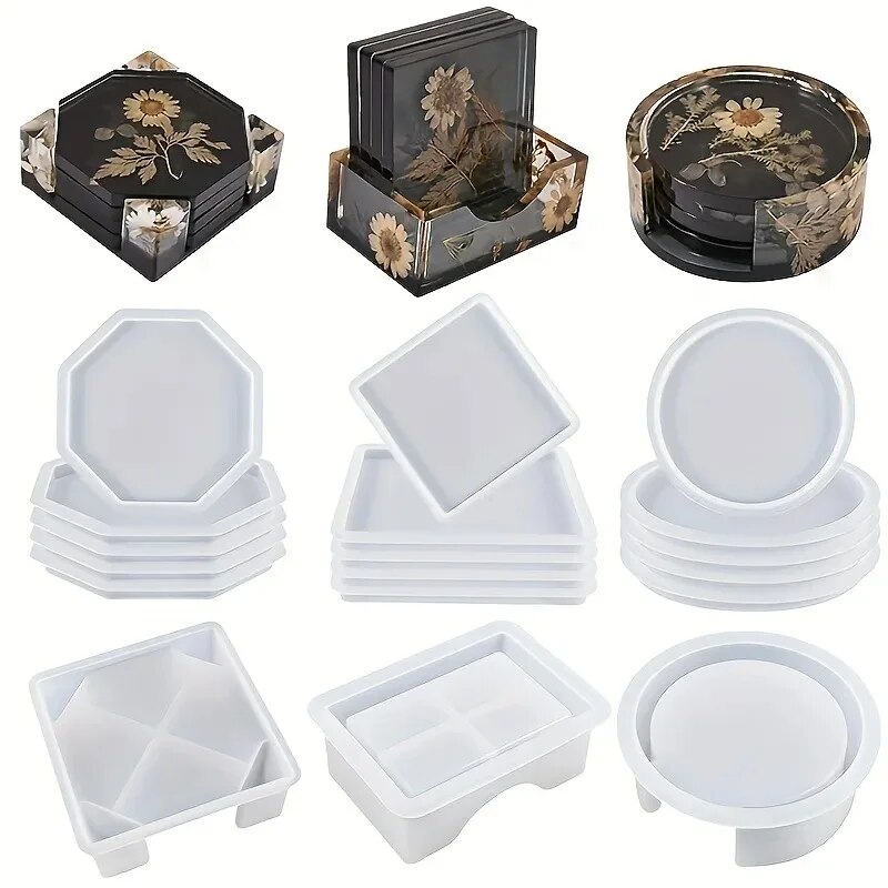 Coaster Resin Molds Set Includ - đánh giá và giá Serving Tray Mold