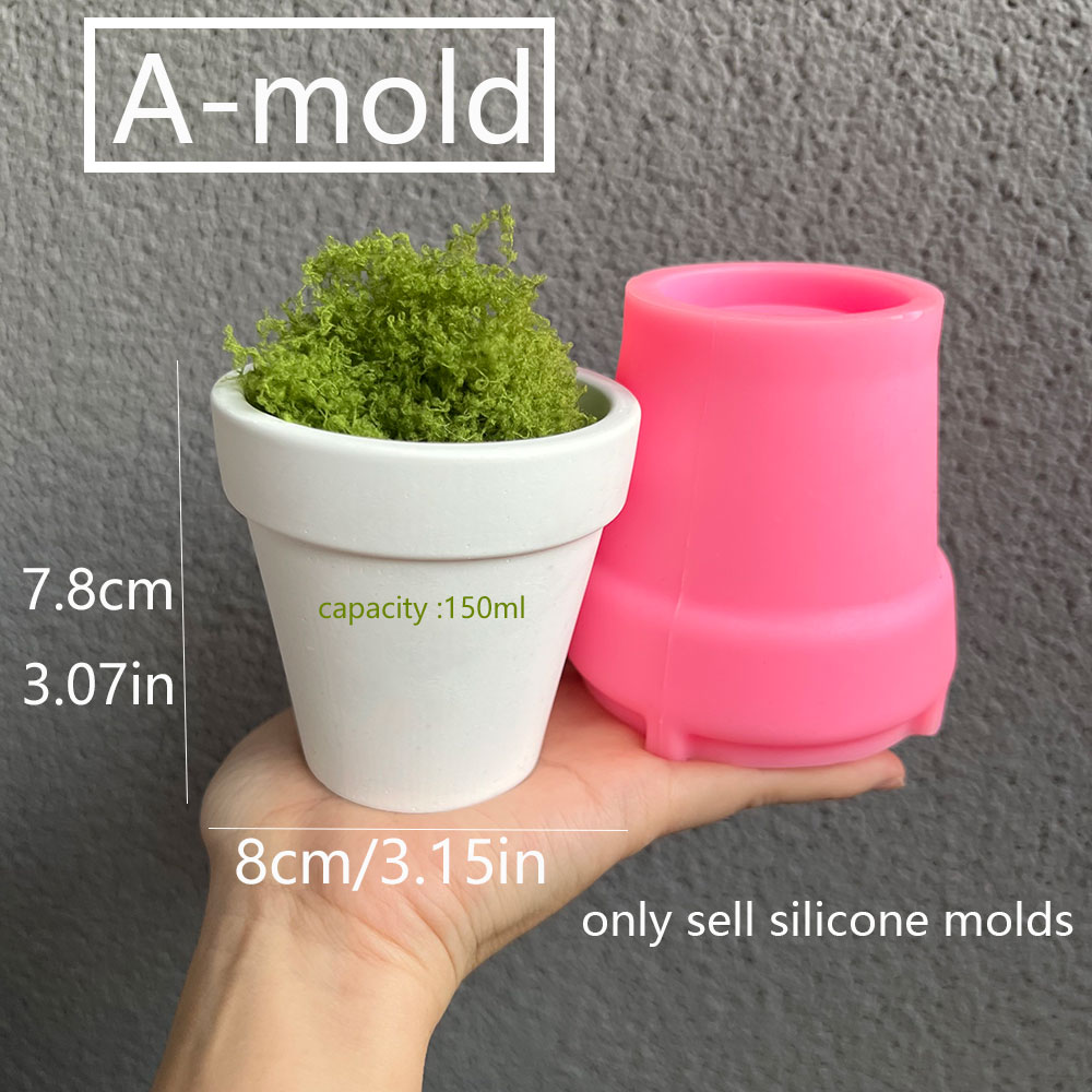 Large Concrete Plant Pot Silic - đánh giá và giá Coaster Mold Round