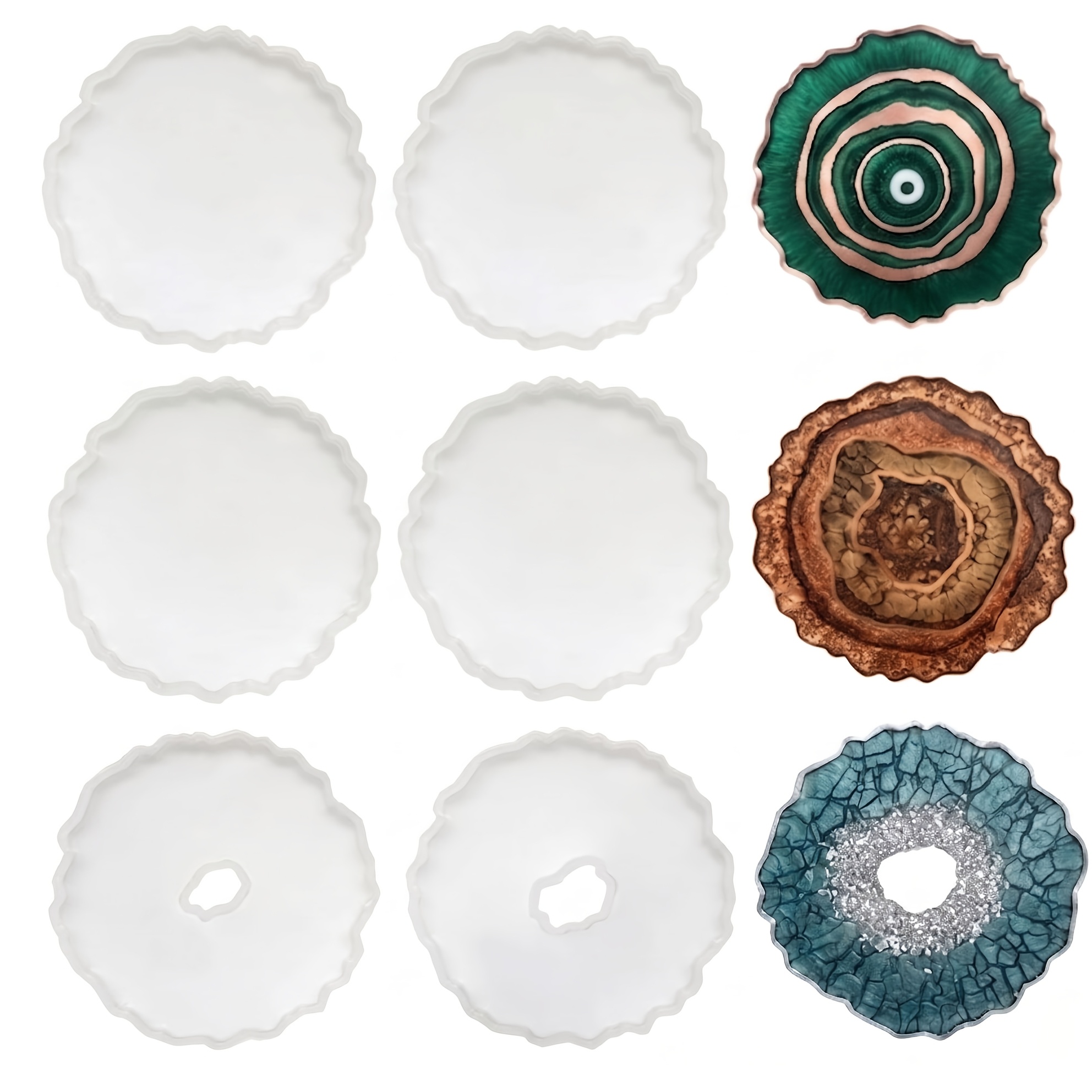 6pcs Irregular Agate Geode Coa - đánh giá và giá Geode Mold Silicone